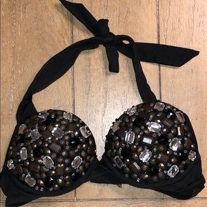 VICTORIAS SECRET Gem covered, push up bikini top.